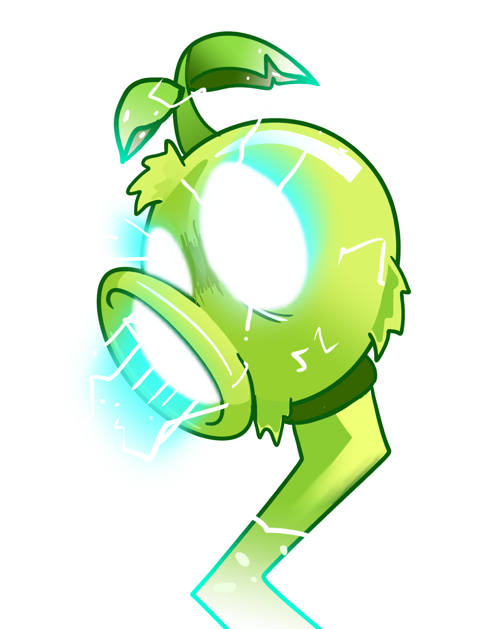 Render of PVZ2 Peashooter, or Temporal Peashooter based off of Instartist, PVZ MIX